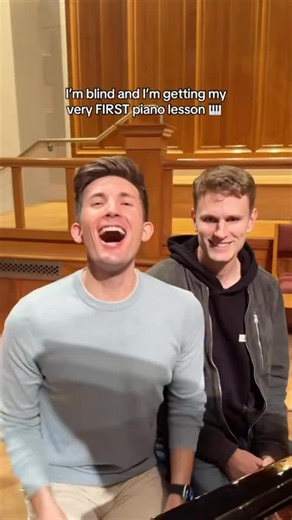 Matthew & Paul on Instagram: "I’m blind and I’ve always wanted to learn the piano 🎹 but I have no musical experience! One of my best friends happens to be a piano teacher so he offered me lessons! Luke… do you know what you’re getting into?? I loved my first lesson and I can’t wait for the next one! Stick around to hear my progress in 2026!! #piano #blind"