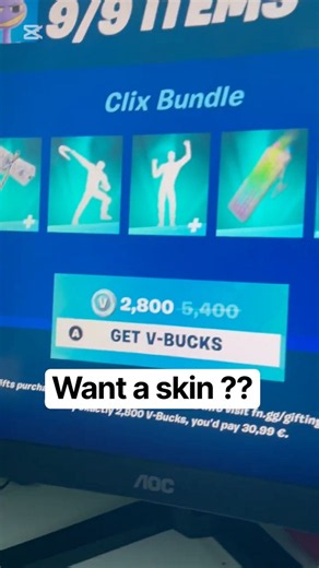 Hwo to get a free skin in #fortnite 🤔🤫