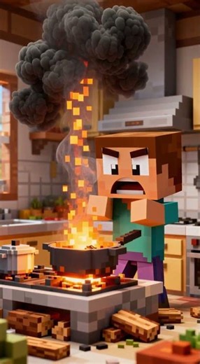 Minecraft Cooking CHAOS! 🔥😱 Steve caused a kitchen apocalypse! | Minecraft animation