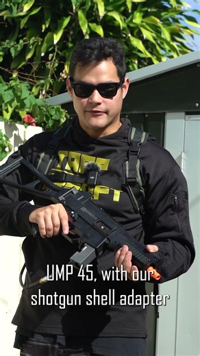VFC UMAREX UMP-45, with our shotgun shell adapter #airsoft #tappairsoft