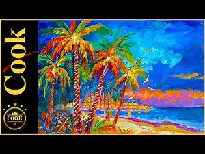 Tired of all the Snow? Lets Paint A Tropical Christmas beach Scene in acrylics