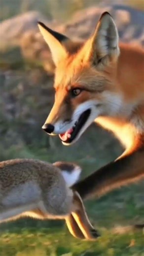 The fox wants the rabbit #anime #shorts #fox #usa
