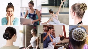 AUEAR Hair Accessory, 10 Pack Handmade Crochet Bun Cover Snood Hair Net with Pearls Decor, Elastic Hair Net, For Ballet Dance Skating, 10cm in Diameter, Black, Unisex