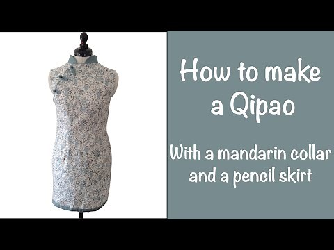 Qipao dress sewing tutorial/ FREE PDF PATTERN