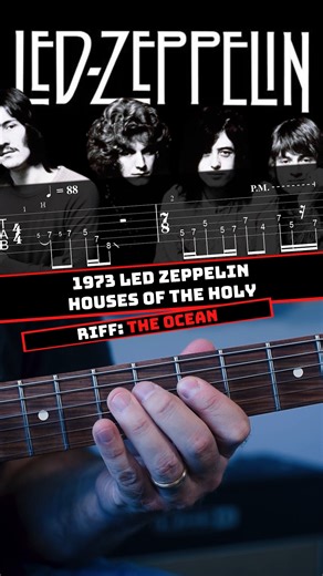 Chris Rupp | Guitar Coach on Instagram: "The Ocean guitar riff by Led Zeppelin with tabs"
