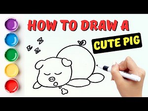 How to Draw a Cute Pig Step by Step Easy | Easy Draw for Kids