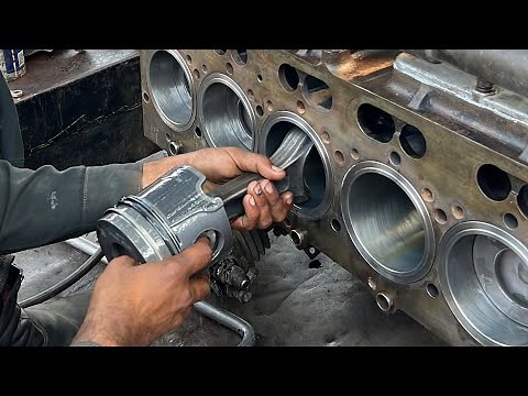 Truck 6-Cylinder Diesel Engine Rebuild: Cylinder Sleeves & Pistons Fitting Process