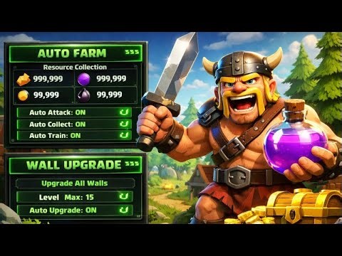 Bot clash of clans auto farm + wall upgrade #botclash #games #clash #2026 #clashofclansvideos