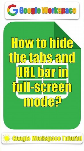 How to hide the tabs and URL bar in full-screen mode? | #Short