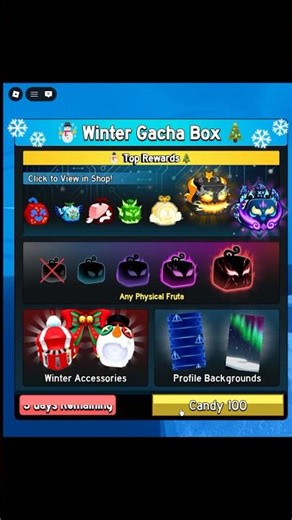 Roulette in the winter gacha🍀🎄Christmas event #bloxfruits