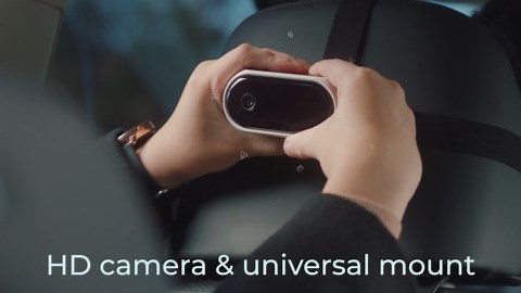 Tiny Traveler 5” HD Touch Screen Baby Car Monitor – Hackproof, No WiFi Baby Camera for Travel and Home, Night Vision, Headrest or Clamp Mount, Baby Reminder Alert - Black