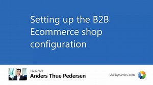Setting up the B2B Ecommerce shop configuration