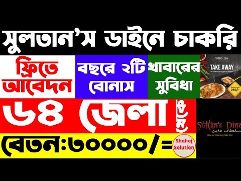 সুলতান’স ডাইনে আরেকটি নতুন চাকরির বিজ্ঞপ্তি | sultan's dine job circular 2025 | job circular 2025