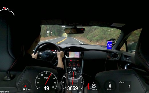 跑山 RaceChrono/GoPro/OBDLink MX  (CAN-bus) 录制测试