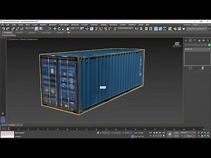 Low poly container model - 3ds max tutorial
