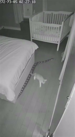 Giant Python Slithers Into Bedroom While Family Sleeps (Caught on CCTV)