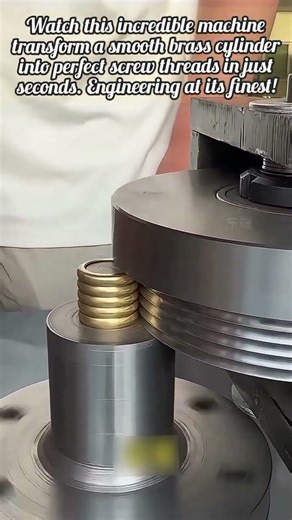 Amazing Industrial Machine Pressing Perfect Screw Metal Threads