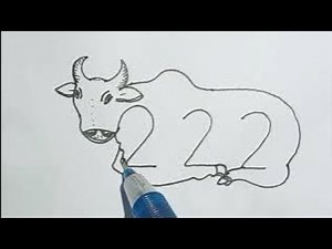 222 Cow Drawing Step-by-Step Guide | Easy Cow Art for Beginners