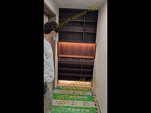 How to install a body-sensing lighting system for an entryway shoe cabinet?