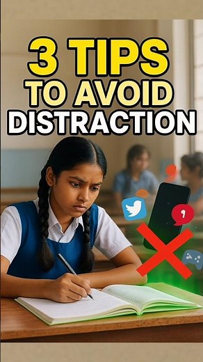 How To Avoid Distraction While Studying🔥😎 | 3 Tips To Stay Focused & Study Long Hours #Shorts #Study