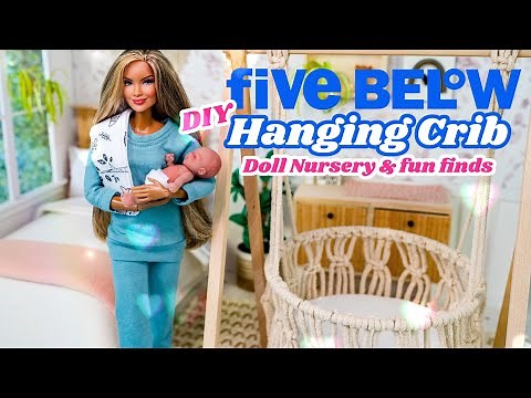 DIY Doll Nursery Makeover: Swinging Crib, Macramé Planter, and More!