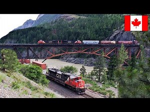 CANADA DAY!! BIG Massive Canadian TRAINS Along CANADAS BEAUTIFUL Fraser And Thompson Canyon!