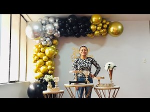 How to make a balloon arch and install it on the wall / Birthday decoration