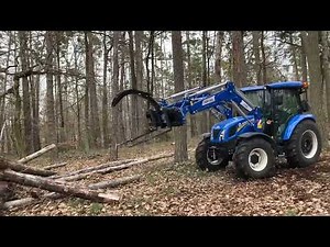 Fork - Grapple New Holland T4 75 S 4WD Workmaster in the Forest 2