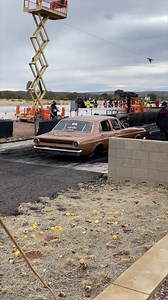 Peter Grmusa smashing tyres in ATRISK at Red CentreNATS. | SUMMERNATS