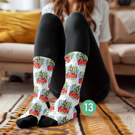 LAB CREW Socks, Medical Lab Science Gift, Lab Scientist, Laboratory Socks, Lab Technician, Lab Tech Gift, Laboratory Gift, Medtech Socks - Etsy