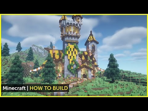 Minecraft How to Build a Fantasy Town Hall (Tutorial)