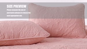 Exclusivo Mezcla Twin Quilt Bedding Set with 1 Pillow Sham, Lightweight Light Grey Twin Size Quilt Bedspread with Vintage Damask Pattern, Soft Bedspreads Coverlets for All Seasons