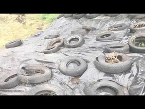 Covering Silage Pile w/ Tires