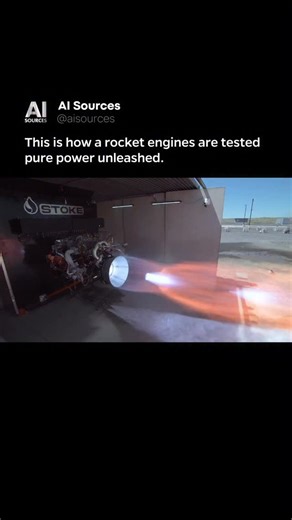 AI | Technology on Instagram: "A rocket engine test is a key step in developing and proving space propulsion systems. It shows how the engine performs, and checks its reliability and safety. These tests take place at special facilities built to handle extreme heat, high pressure exhaust, and dangerous propellants. Engineers fire the engine on a test stand in a controlled setting to measure important factors like thrust, fuel use, combustion stability, and how the engine holds up under launch lik