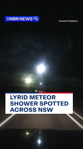 138K views · 585 reactions | Parts of South East Queensland and regional New South Wales were last night treated to a spectacular display during the annual Lyrid meteor shower. #NBNNews ☄️ | NBN Television | Facebook