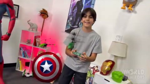 World Tech Toys Marvel Iron Man RC Helicopter – Easy‑Fly Remote Control Helicopter with LED Lights, Durable Body, Coaxial & Rear Rotors – Kids 8+