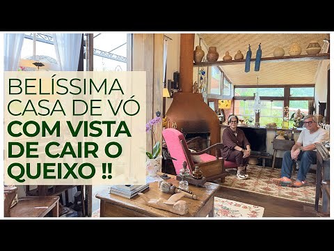 CASA DE VÓ DE VERDADE COM DECORAÇÃO BELÍSSIMA, AMOROSA, ARTESANAL, EMOCIONAL E COM VISTA ESPETACULAR