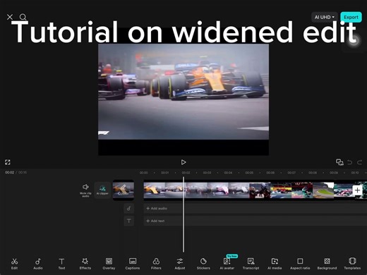 How to make a widened edit #fyp #edit #f1