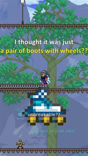 Terraria 1.4.5 added a mount that is UNSTOPPABLE ─ Roller Skates = invincible?? #terraria