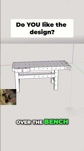 Basic Workbench Design with Vises and Dog Holes #shorts