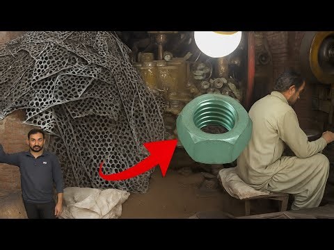 Amazing Nut Manufacturing Process | Scrap Metal to Finished Nut | Technical X Workers