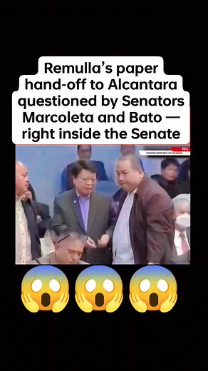 15K views · 76 reactions | A paper/ Script passed by Remulla to Alcantara didn’t go unnoticed , Senators Marcoleta and Bato immediately demanded to know what it contained. This happened openly in the Senate. #fypシ゚ #Remulla #SenateBlueRibbonCommittee #DPWH #BBMRESIGN #MartinRomualdez #ZaldyCo | Ohsoedhanotnab Azzhh | Facebook