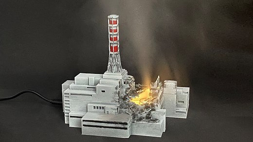 Chernobyl Nuclear Power Plant - With Smoke Effect - Humidifier and Lighting - Etsy
