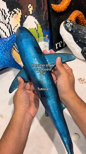 Thresher Shark Cardboard Tutorial: DIY Ocean Wall Decor