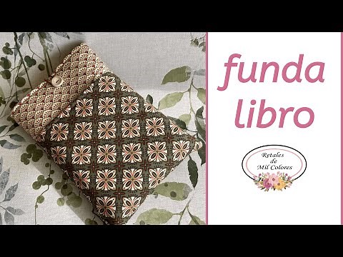 07. Cover Book Tablet Fabric Patchwork - Easy DIY tutorial how to do step by step. Free mold.