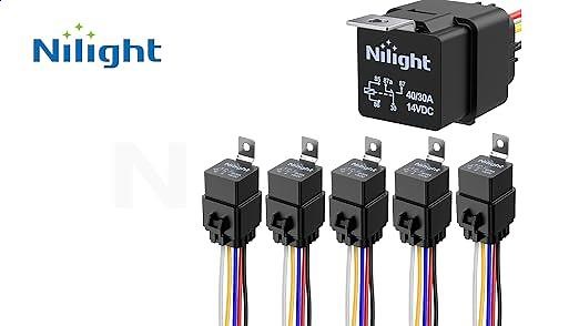 Nilight 5 Pack Waterproof Relay Harness