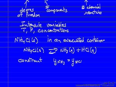 Gibbs Phase Rule: Reacting Systems