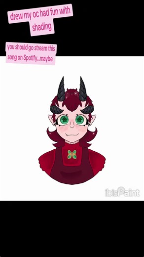 yooo listen to my brother's music while I draw #art #fyp #oc #demon #tutorials