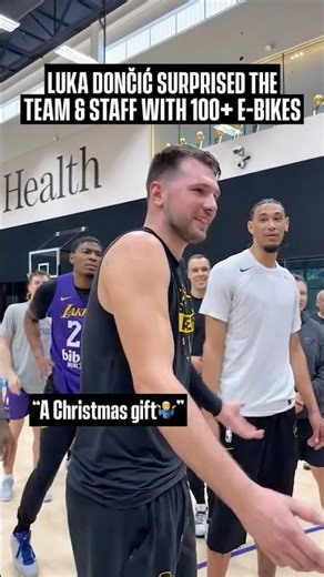The Lakers loved Luka's Christmas gift 🙌 #lakers