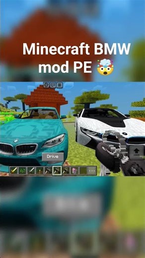 Minecraft BMW mod bedrock 🤯#minecraftshorts #short #sus